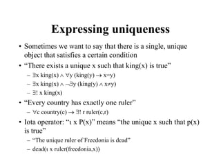 predicate logic proposition logic FirstOrderLogic.ppt