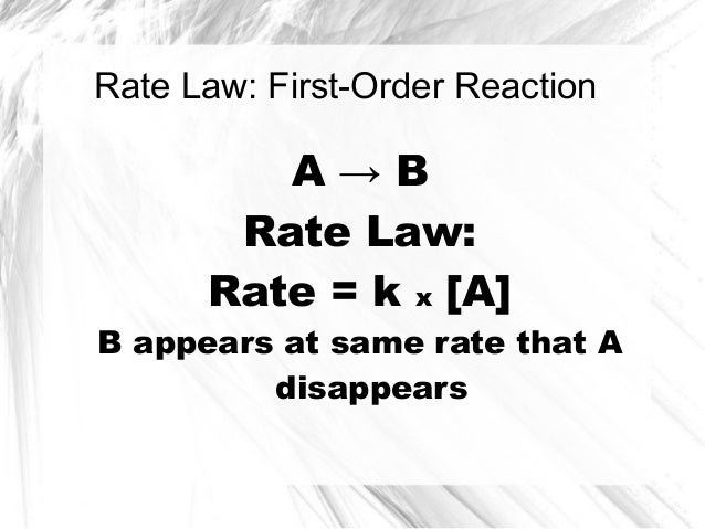 First order reaction graph Kinetics