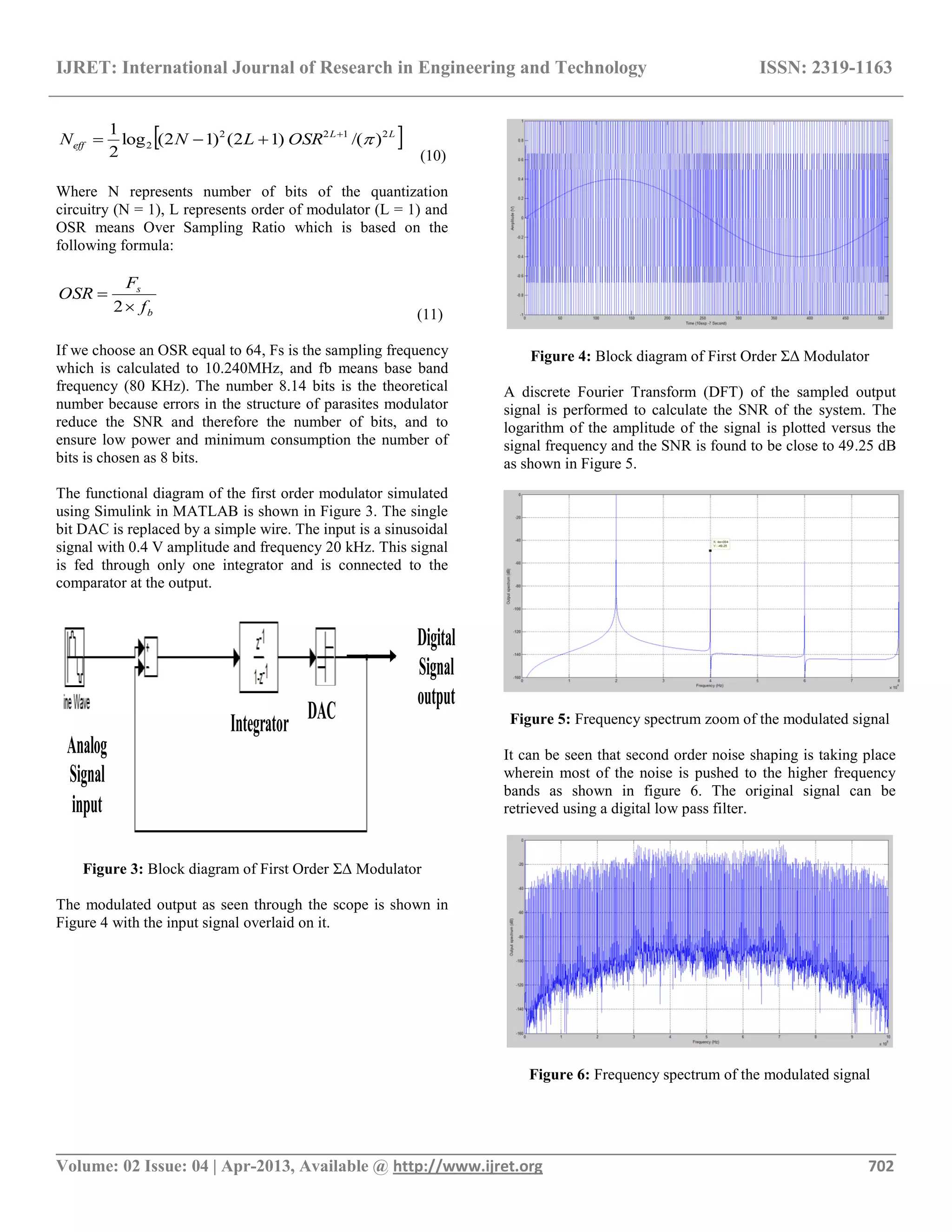 First order sigma delta modulator with low-power | PDF