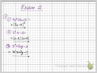 First partial exam – solutions