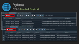 Ergebnisse
A.T.Z.E.: Datenbank Beispiel V2
 