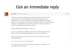 Got an immediate reply