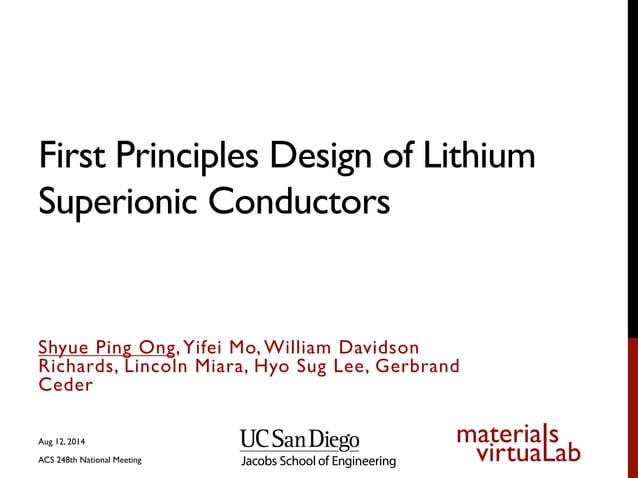 First principles design of lithium superionic conductors | PDF