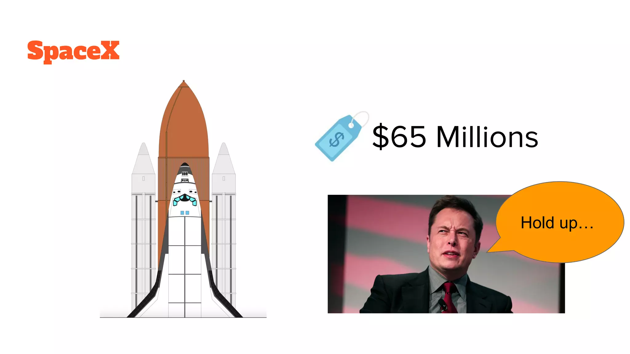 SpaceX
Hold up…
$65 Millions
 