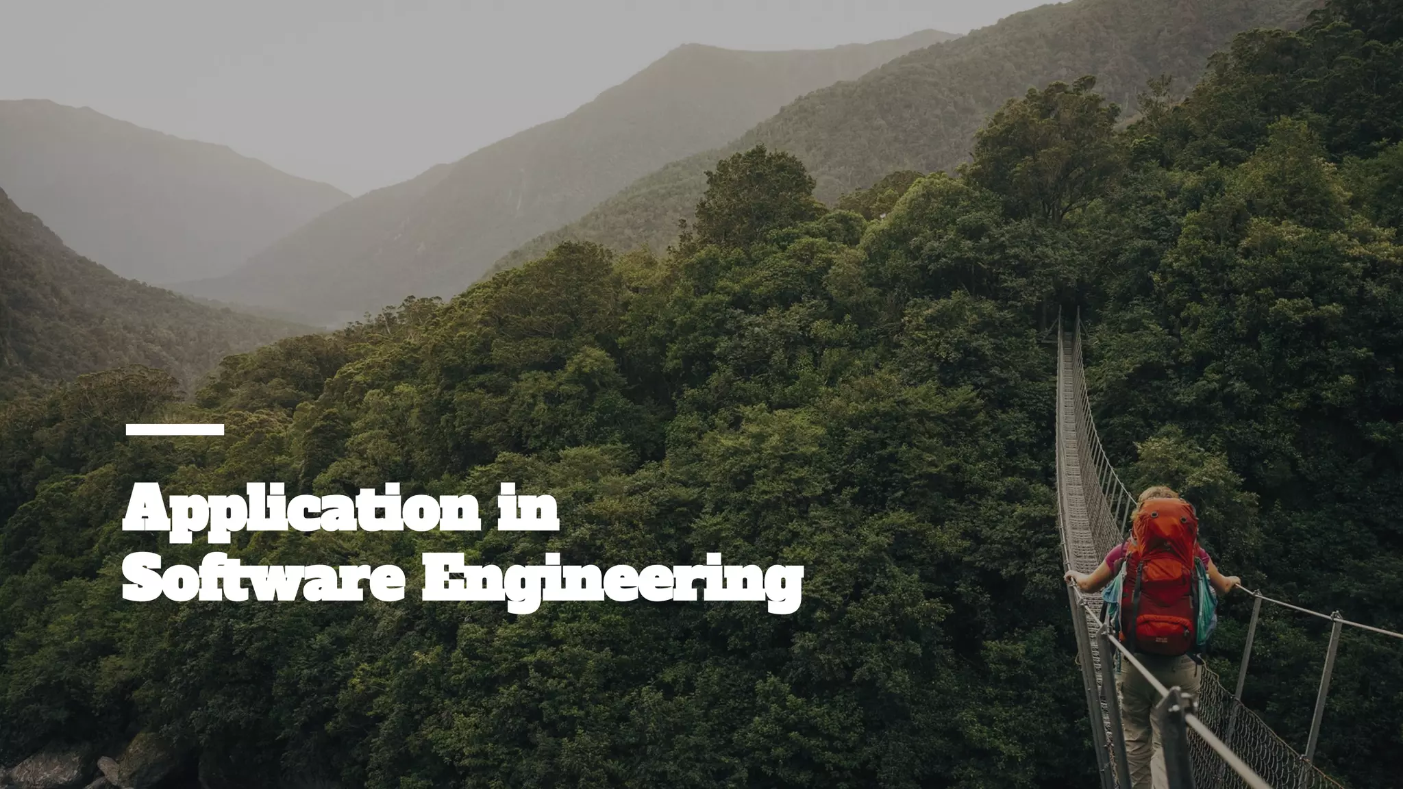 Application in
Software Engineering
 