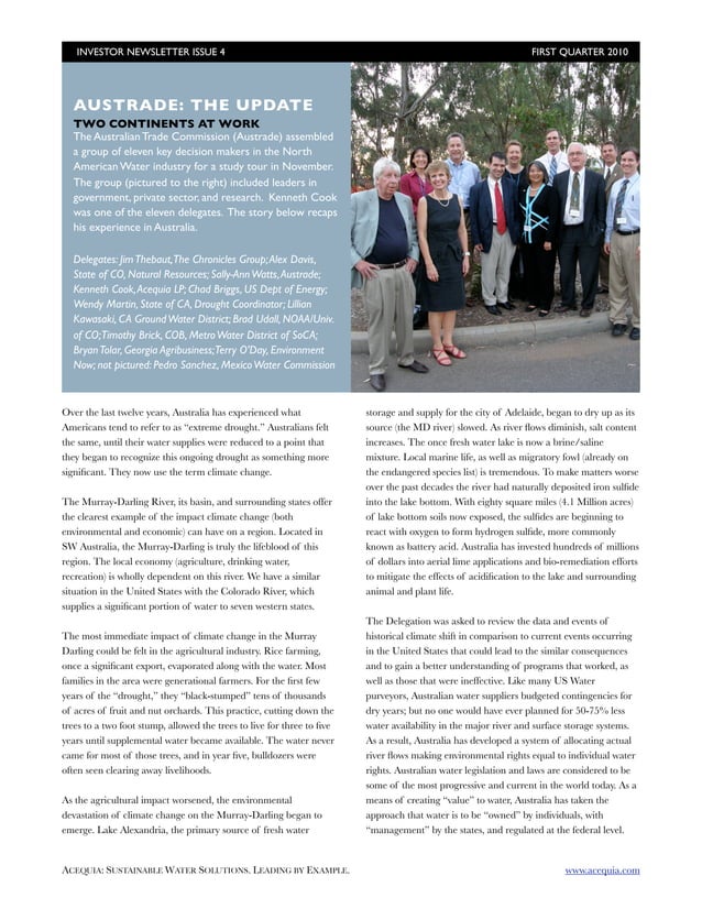 First Quarter 2010 Newsletter