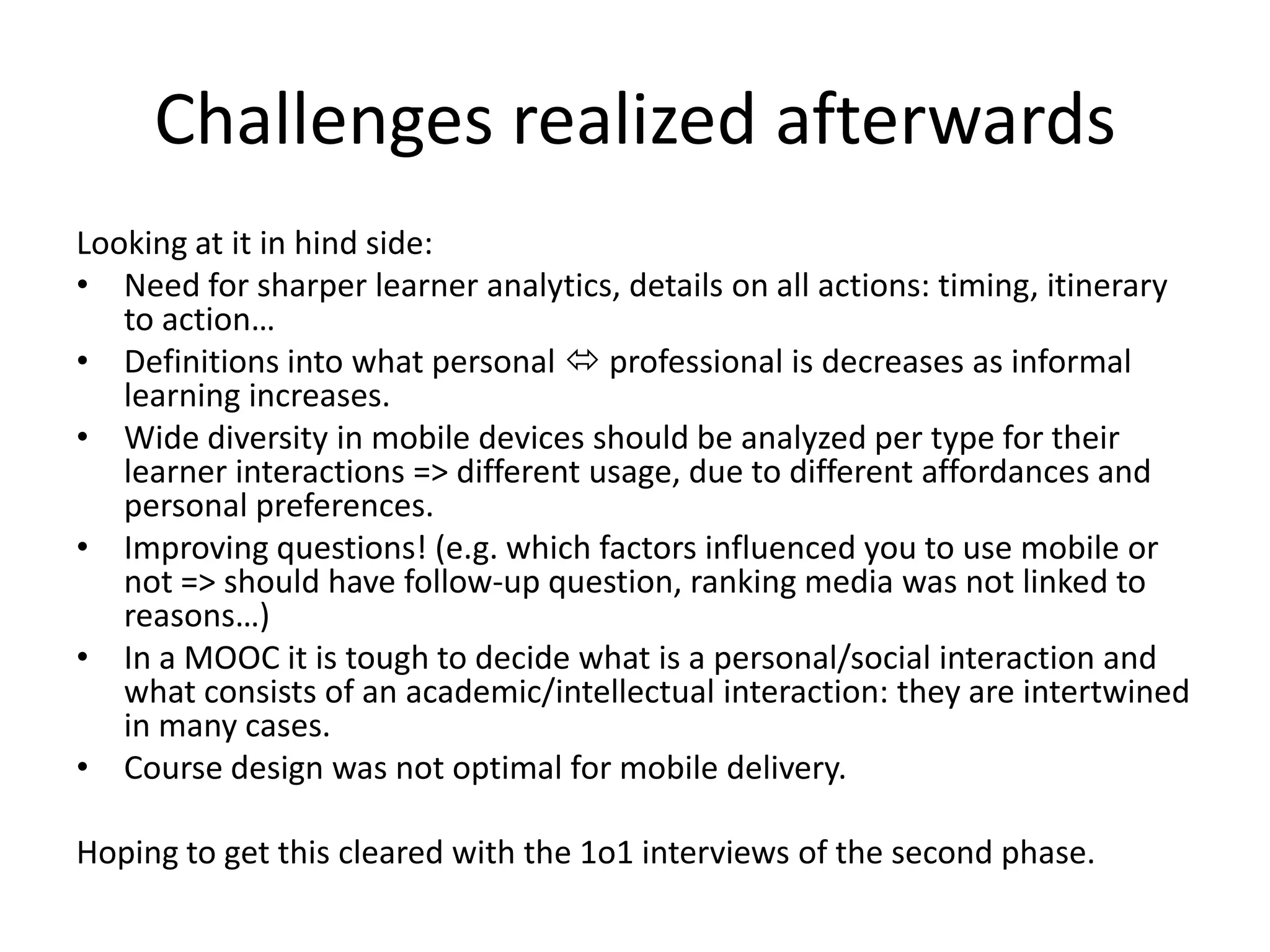 It is all about connecting
about learner interactions
 