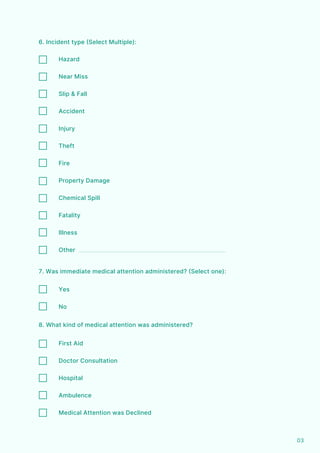 Medical First Repoder Report First Response Incident Report Template | PDF