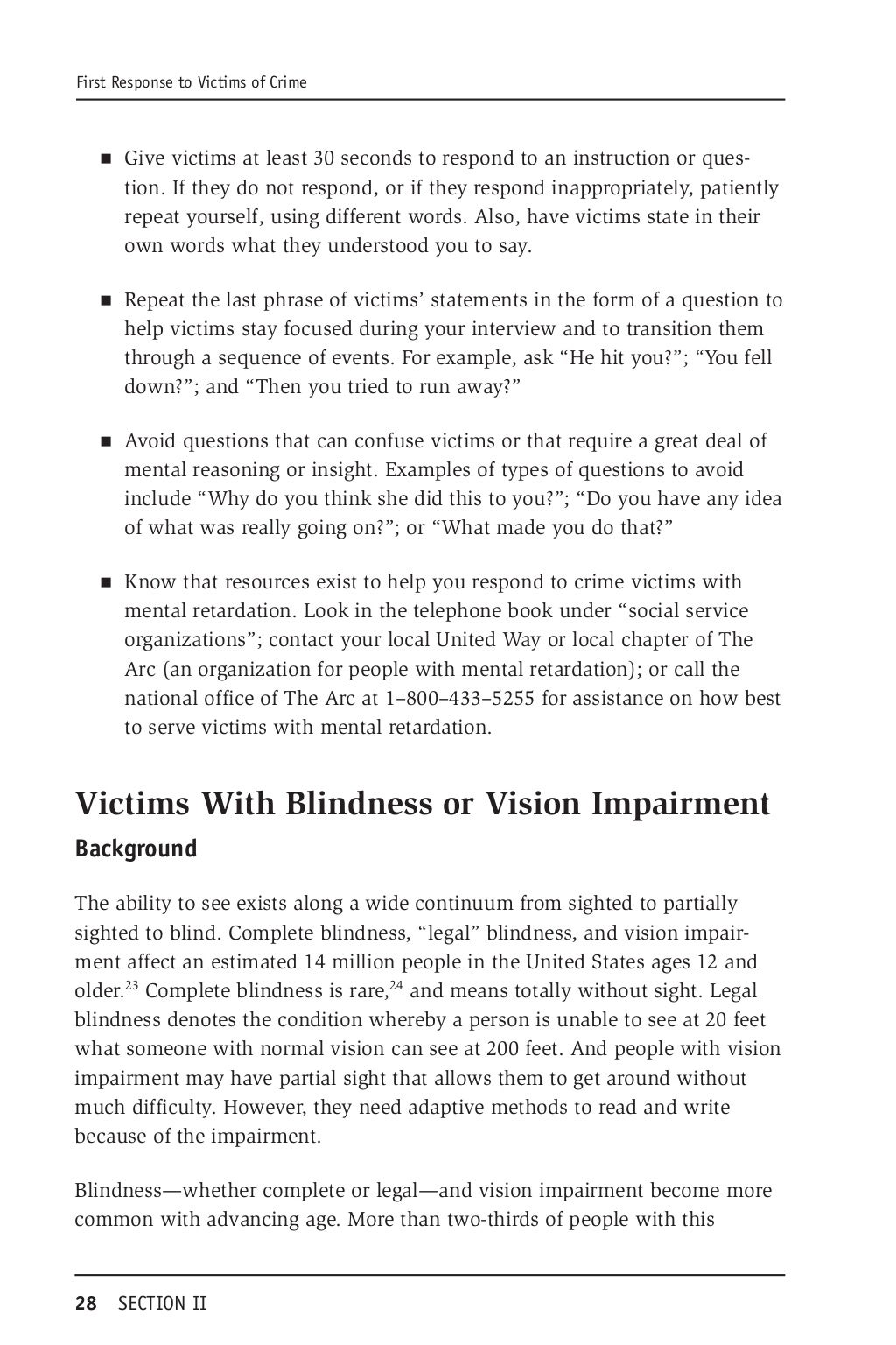 First Response to Victims of Crime A Guidebook for Law Enforcement