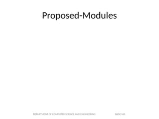 Proposed-Modules
DEPARTMENT OF COMPUTER SCIENCE AND ENGINEERING SLIDE NO:
 