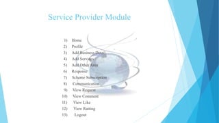 Service Provider | PPTX | Databases | Computer Software and Applications