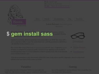 $ gem install sass
 