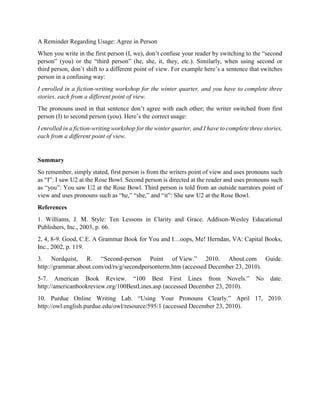 First second and third person | PDF