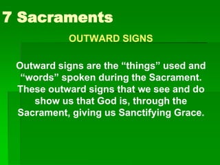 Outward Sign LESSON 1 SACRAMENTS OVERVIEW | PPTX