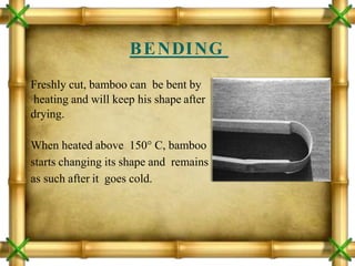BAMBOO USE AS A BUILDING MATERIAL | PPTX