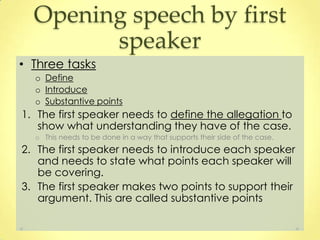 First speaker speech | PPTX