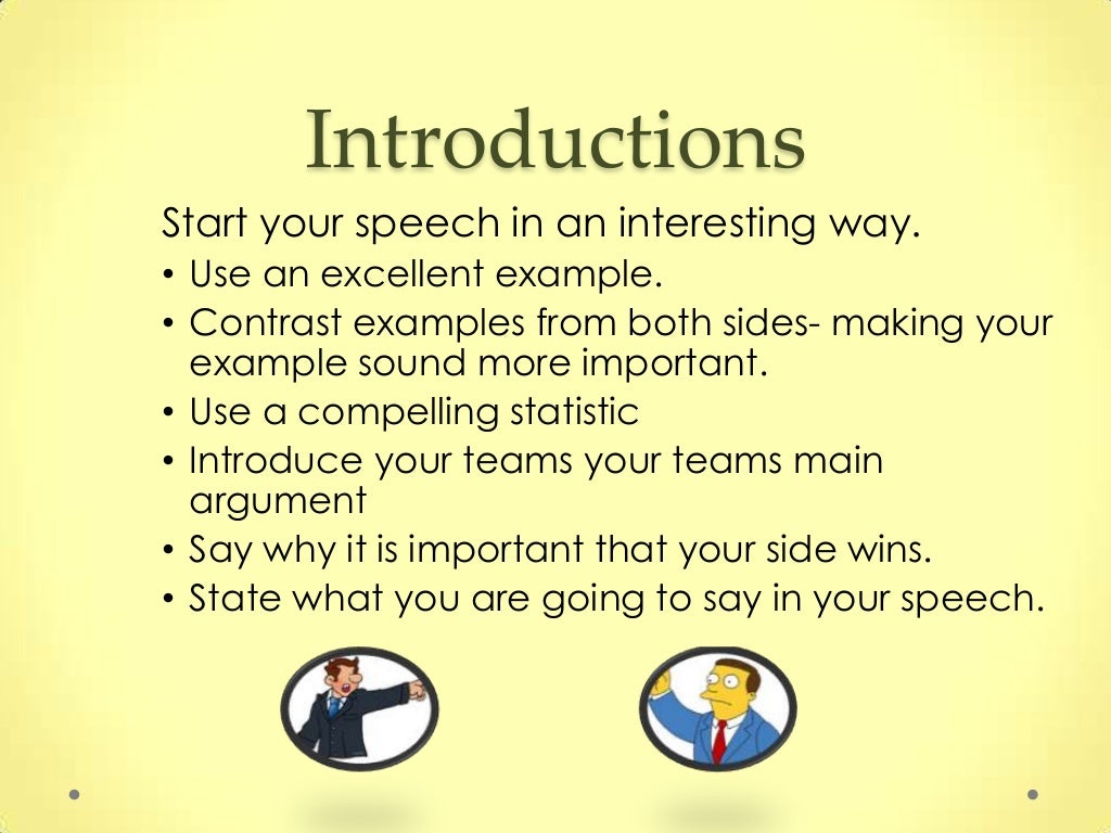 First speaker speech