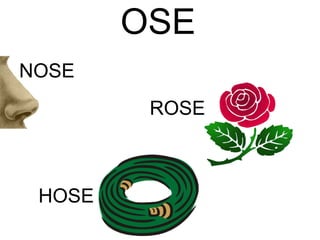 OSE ROSE NOSE   HOSE  