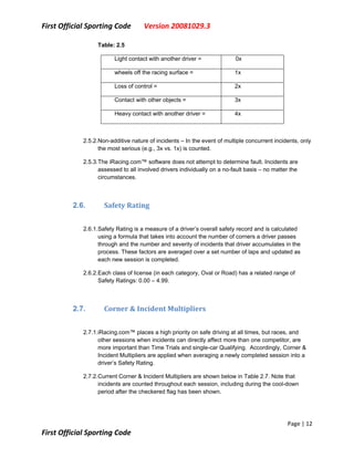 First Sporting Code V20081029.3