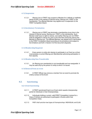 First Sporting Code V20081029.3