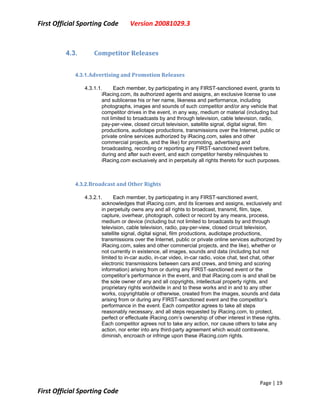 First Sporting Code V20081029.3