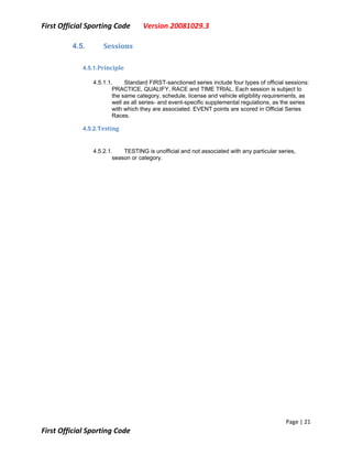 First Sporting Code V20081029.3