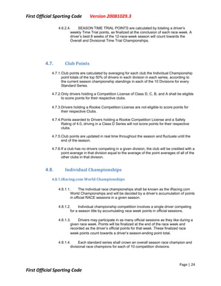 First Sporting Code V20081029.3