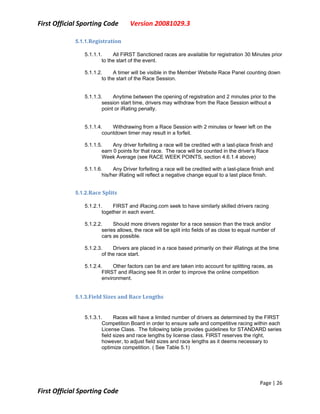 First Sporting Code V20081029.3