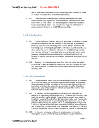 First Sporting Code V20081029.3