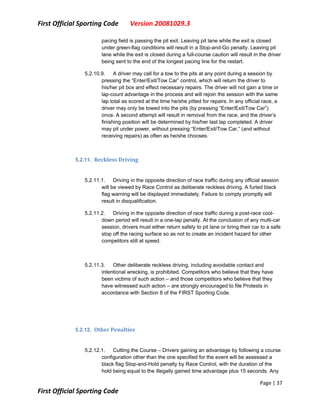 First Sporting Code V20081029.3