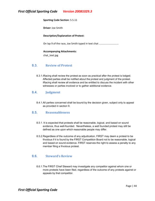 First Sporting Code V20081029.3