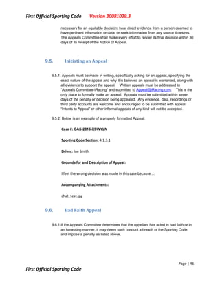 First Sporting Code V20081029.3