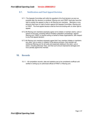 First Sporting Code V20081029.3