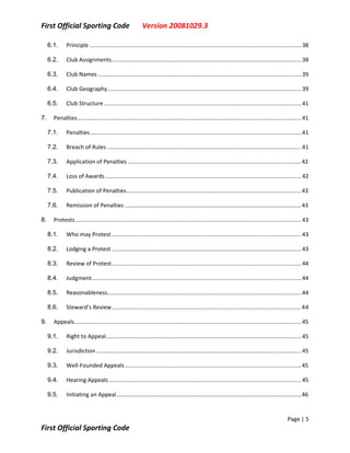 First Sporting Code V20081029.3