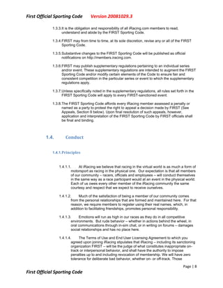 First Sporting Code V20081029.3