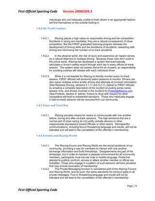 First Sporting Code V20081029.3