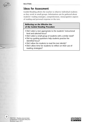 First steps - Reading resource book | PDF