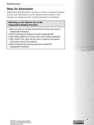 First steps - Reading resource book | PDF