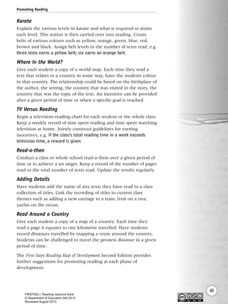 First steps - Reading resource book | PDF