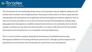 First Steps Developing Embedded Applications using Heterogeneous Multi ...