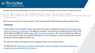 First Steps Developing Embedded Applications using Heterogeneous Multi ...