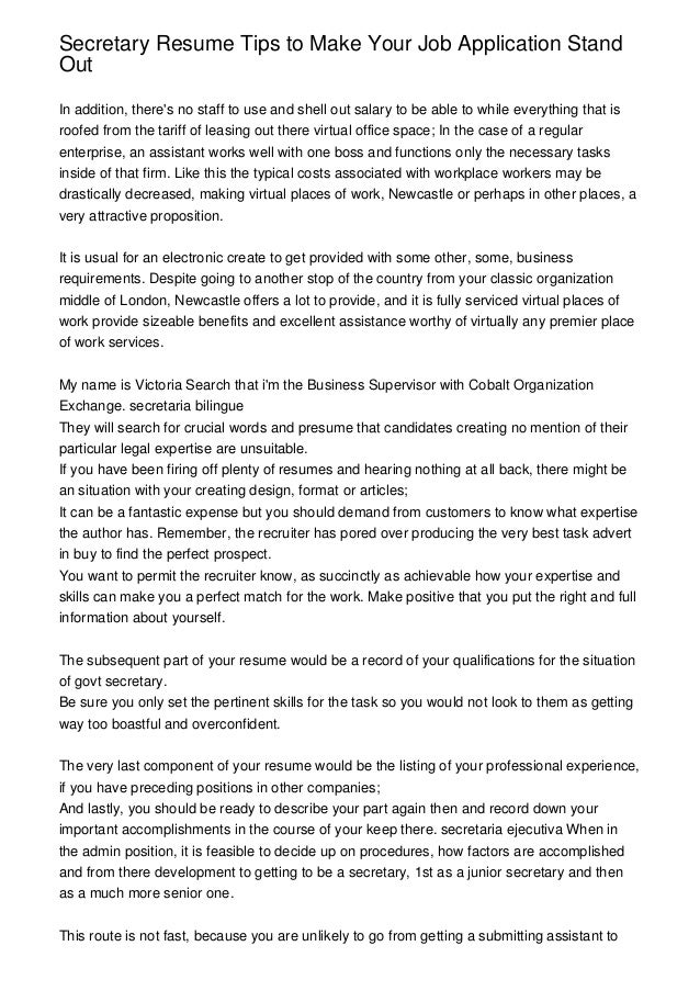 secretary resume tips to make your job application stand out how create a job resumes