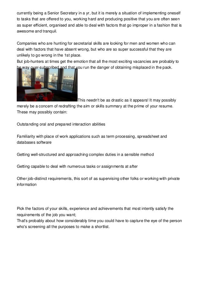 Secretary Resume Tips To Make Your Job Application Stand Out