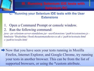 First steps with selenium rc | PPT