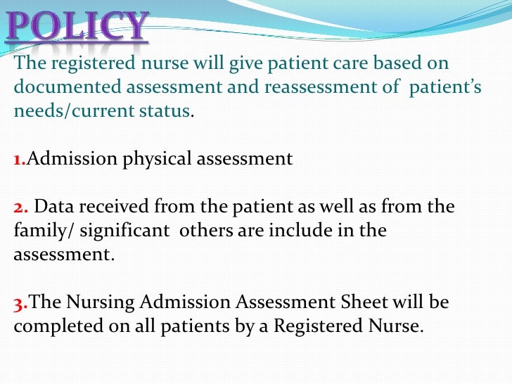 Admission Assessment Admission Assessment