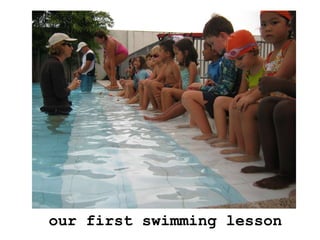 our first swimming lesson 