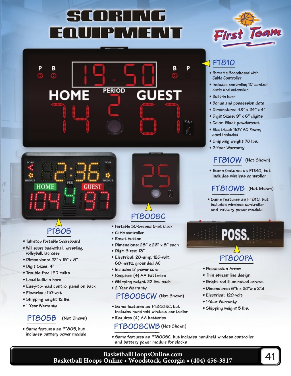 First Team Sports Equipment Catalog 20192020