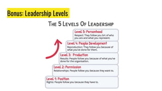 Bonus: Leadership Levels
 