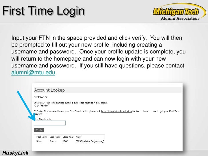 First Time Login Tutorial