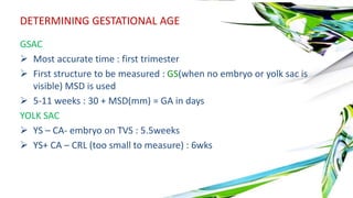 Gs Measure First trimester ultrasound | PPTX